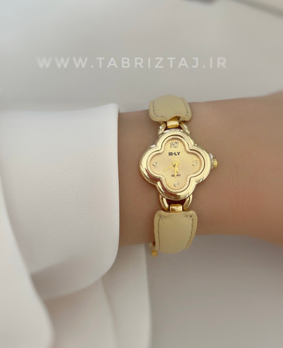 ساعت مچی زنانه الینا طرح ونکلیف با بند چرمی و استیل