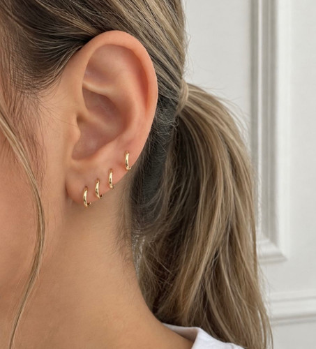 گوشواره حلقه ای ظریف - آبکاری طلا و ضدحساسیت